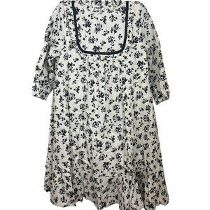Girls Dress, AScollection, Size 13-14 Y/O, Classic Flowers Black and White